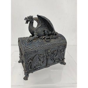 Celtic Dragon Fantasy Trinket Box Summit Collection FLAWED